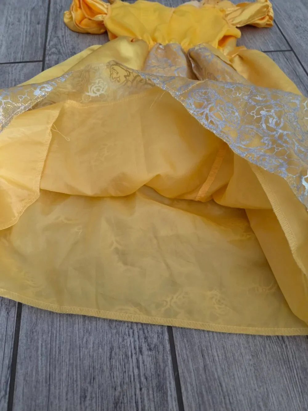Disney Belle Cosplay Princess Yellow Costume Dress Girls Size 4-6X